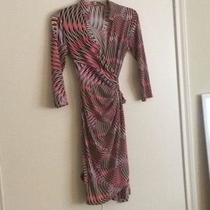 Beautiful wrap dress with 3/4 sleeves: